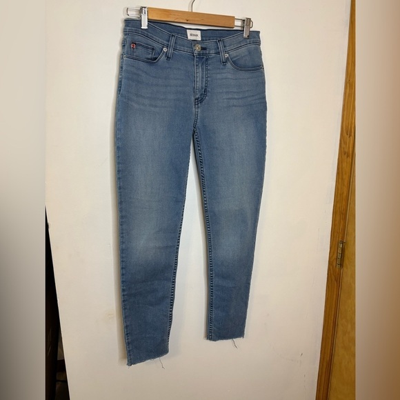 Hudson Natalie Mid Rise Skinny Jeans Raw Hem - Picture 2 of 8